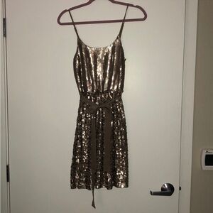 Size XS Silver Express sequin dress perfect for a cocktail party dress occasion